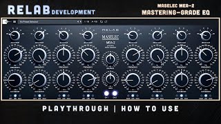 Relab  Maselec MEA2  How To Use  Playthrough no voice  Precision Stereo Mastering EQ [upl. by Louanna158]