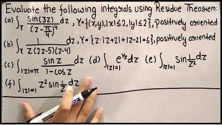 Examples of Cauchy residue theoremComplex AnalysisTheta Classes [upl. by Iaw]