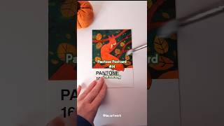 PANTONE postcard n°14  varnishing 🍂 illustration artshorts art shorts [upl. by Wiggins]