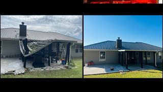 Flat Roof panel Installation Before amp After [upl. by Hoagland]