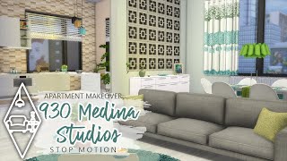 APARTMENT MAKEOVER  930 MEDINA STUDIOS  CC  The Sims 4  Stop Motion Build [upl. by Pontius]