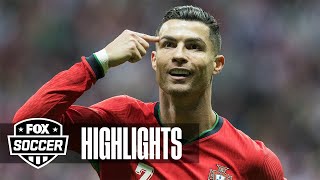 Portugals Cristiano Ronaldo scores in first half vs Poland  UEFA Nations League [upl. by Eirrek626]