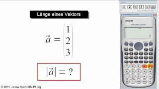 Länge eines Vektors berechnen mit Taschenrechner [upl. by Yarvis]