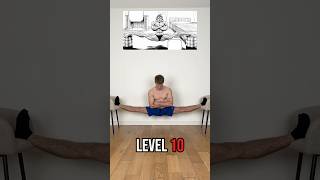 Yujiro’s split level 1 to 10  😧 flexibility mobility training gym amazing anime exercise [upl. by Aretak]