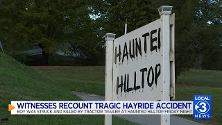 Witnesses recount the tragic accident at Haunted Hilltop Friday night [upl. by Asille]