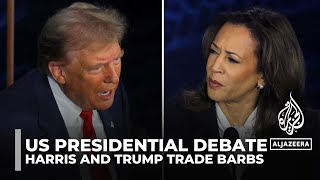 Kamala Harris and Donald Trump trade barbs at US presidential debate [upl. by Abbate]