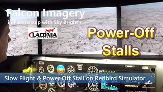 Slow Flight amp Power Off Stall amp Recovery Demo on Redbird Simulator [upl. by Efeek]