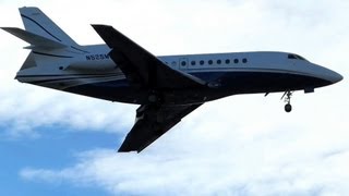 MYSTERE FALCON 900 wind landing HD [upl. by Mor]