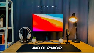 Unboxing amp Review Monitor BEST SELLER Tahun 2023  AOC 24G2 GAMING MONITOR [upl. by Jacki]