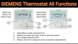 Siemens thermostat operation  FCU Room Thermostat detail  Siemens Thermostat connection [upl. by Enaled]