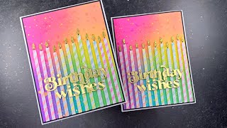 So Many Striped Candles Cards  Simon Says Stamp [upl. by Newberry]