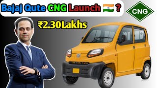 2023 Bajaj Qute CNG  New Bajaj Qute 260Lakhs  New Features mileage Test On Road Price Full Review [upl. by Kei829]