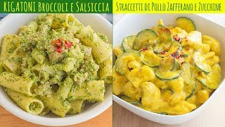 RIGATONI BROCCOLI e SALSICCIA  STRACCETTI DI POLLO allo ZAFFERANO e ZUCCHINE 2 Ricette Facili [upl. by Rayford]