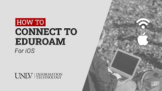 Connect your iOS device to eduroam at UNLV [upl. by Mamoun]