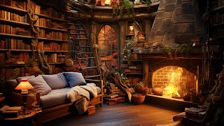 Enchanted Reading Nook Rainy Day Coziness in a Treehouse Hideout 📚✨Peaceful Piano Music amp Ambience [upl. by Eiblehs]