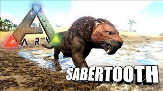 TAMING SABERTOOTH  BASE TOUR COMING SOON  ARK MOBILE  01 [upl. by Orel]