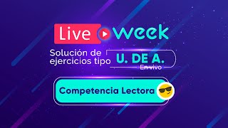 🔴 Solución de ejercicios EN VIVO UDEA  COMPETENCIA LECTORA [upl. by Vitoria]