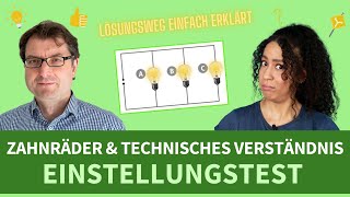 Zahnräder amp Technisches Verständnis  Einstellungstest trainieren einstellungstest lernen [upl. by Houser]