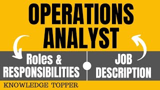 Operations Analyst Job Description  Operations Analyst Roles and Responsibilities [upl. by Pearle570]