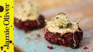 Beetroot amp Feta Burgers  The Happy Pear  The Big Feastival [upl. by Merissa901]