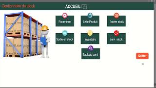 Application de gestion de stock avec excel [upl. by Eisenstark]