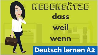 Deutsch lernen mit Dialogen  Lektion 55  Nebensätze mit quotdassquot quotweilquot quotwennquot  Arbeit und Beruf [upl. by Lewak]