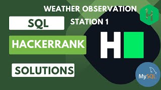 HackerRank SQL Solution 7 weather observation station 1 SQLData Analyst Explorers [upl. by Okoyik340]