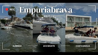 Exploring Empuriabrava by Eco Boat A Scenic Canal Adventure Costa Brava Spain [upl. by Ailahk170]