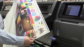 HP Latex 360 Printer Basic Printing Doublesided Printing and Quick Sets [upl. by Dnaletak761]