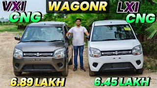 2024 New Wagonr CNG LXI vs Vxi Cng Comparison 🔥✅ l Wagonr Cng base vs Vxi cng comparison 🔥 l MRCars [upl. by Platon]