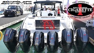 Cigarette Racing Team 2020 Tirranna AMG Nighthawk amp Auroris  Miami International Boat Show  MIBS [upl. by Aizan]