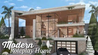 Bloxburg Modern Roleplay Home  Roblox Bloxburg  Speedbuild [upl. by Lemaj]