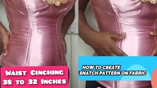 How to Create a Direct SNATCH PATTERN on a Corset for an OPTIMUM CINCHED WAISTLINE [upl. by Kipton466]