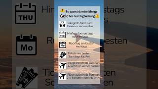 So sparst du eine Menge Geld bei der Flugbuchung 🌍✈️ reisen [upl. by Ahseined298]