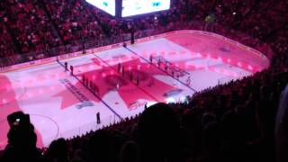 Ginette Reno chante lhymne national canadien au Centre Bell [upl. by Leid]