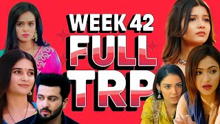 Week 42 ki TRP 2024  Jhanak amp BB18 Decrease Star Parivaar Awards  StarPlus Sony SAB Zee Colors [upl. by Akilak]