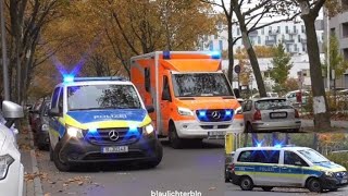 2 Neufolierte  Pol begleitung Doppel EWA  RTW  Polizei Berlin  Berliner Feuerwehr [upl. by Noned]