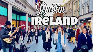 Dublin Ireland Grafton Street Dublin City Centre  4k walking tour Dublin Ireland [upl. by Ahsaela]