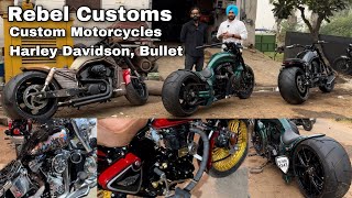 Custom Motorcycles  Air Suspension  Wide Tyre  Harley Davidson  BulletMany More Things  Punjab [upl. by Siva61]