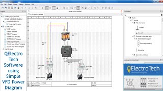 QElectro Tech Software using Simple VFD Power Diagram [upl. by Lewap]