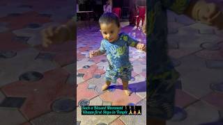 Such a Blessed Movement🚶‍♂️Vihaan First Steps in Temple🙏🛕🙏 firststeps cutewalk babyfirstwalk [upl. by Holna]