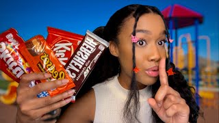 ASMR Girl Tries To Sell You Candy at Recess Candy is Banned at School 🍬🛝 [upl. by Nannerb]