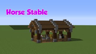 Minecraft Horse Stable Tutorial [upl. by Atalaya]