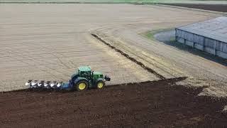 JOHN DEERE 6250R PLOUGHING WITH LEMKEN JEWEL8 6 FURROW [upl. by Chaworth445]