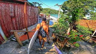 DIA DE SURF NA BRAVA DA ALMADA UBATUBA  Surf Pov [upl. by Avalsorim549]