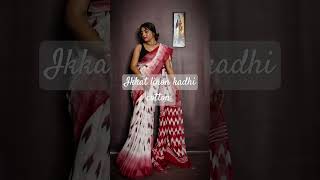 Ikkat linon kadhi cotton sarees saree fashion yt silksaree viralvideo ytviral clothing [upl. by Burnley]