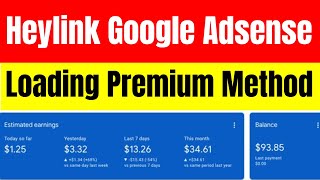 Heylinkme Google Adsense Loading Premium Method With Unlimited Traffic To Earn Money Online [upl. by Jaclin288]