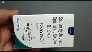 Resync Eye Drops  Sodium Hyaluronate Ophthalmic Solution 01WV Uses  Resync eye drops Uses Dose [upl. by Eelibuj]