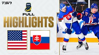 Slovakia vs USA FULL HIGHLIGHTS  2024 World Juniors [upl. by Tavey854]