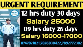 Urgent RequirementSalary 25000 Bangalore Security Guard Job Vacancy [upl. by Vijar942]